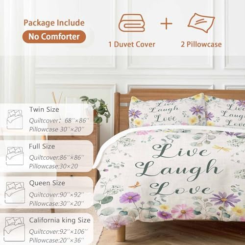 Sabolny Eucalyptus Flower Queen Duvet Cover Set