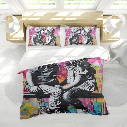 Kids Duvet Cover Set with Zipper and Ties
