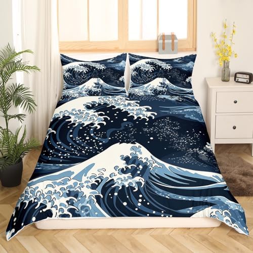 Feelyou Ocean Wave Duvet Set Full Size 3Pcs