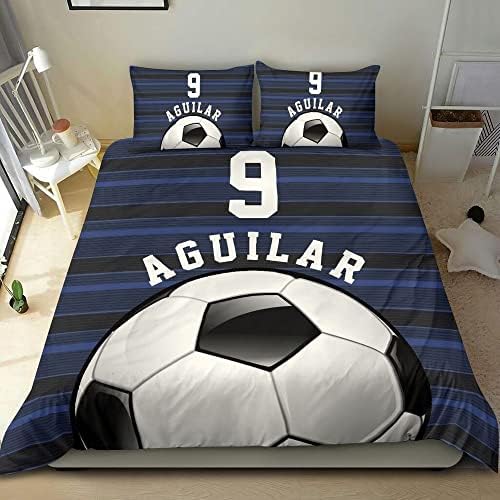 Personalized Soccer Duvet Cover Set for Boys 1