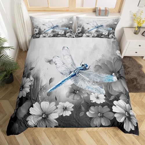 Erosebridal Dragonfly Duvet Cover Set for Girls