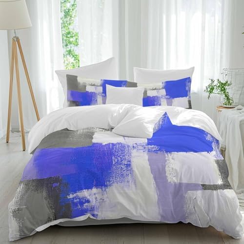 Sabolny Blue White Duvet Cover Set 3-Piece