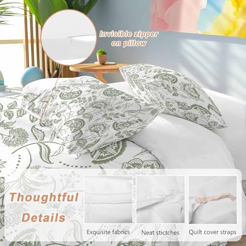 Sabolny Boho Sage Green Duvet Cover Set