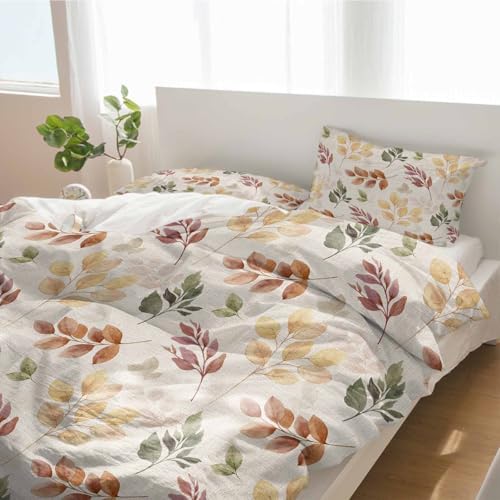Alandar Home Duvet Cover Set Autumn Leaves 3 Piece