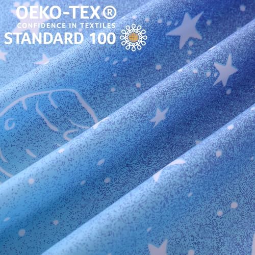 JSD Blue Stars Kids Duvet Cover Set Twin Size 2 Piece