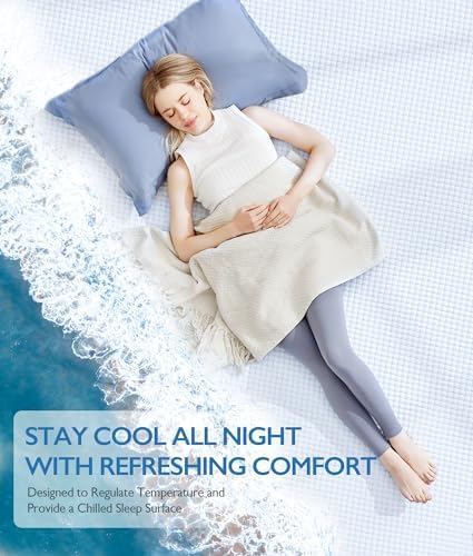 SINWEEK 3 Inch Cooling Memory Foam Mattress Topper
