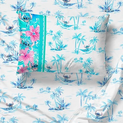 Jay Franco Kids Sheet Set with Stitch - 3 Piece Twin Microfiber