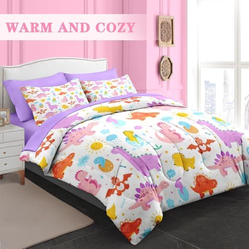 Pamnest Comforter Set Full Size Dinosaur 7 Pcs Bedding
