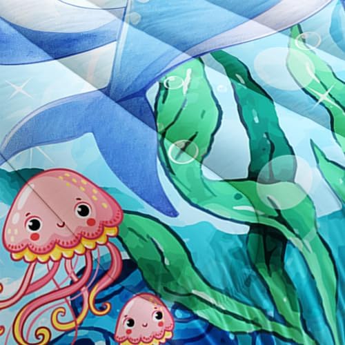 Ocean Themed Dolphin Comforter Set 3pcs Queen Kids 1