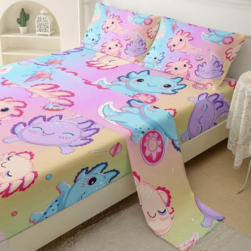 QOOMO Colorful Axolotl Kids Sheet Set 1
