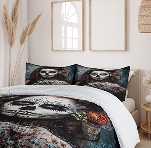 Ambesonne Day of The Dead Duvet Cover Set