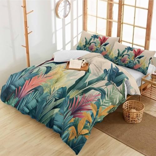 Alandar Home 3 Piece Bedding Set - Summer Tropical Pattern