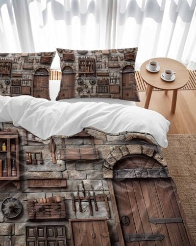 ZOE GARDEN Rustic Antique Duvet Cover Set 3 Pc