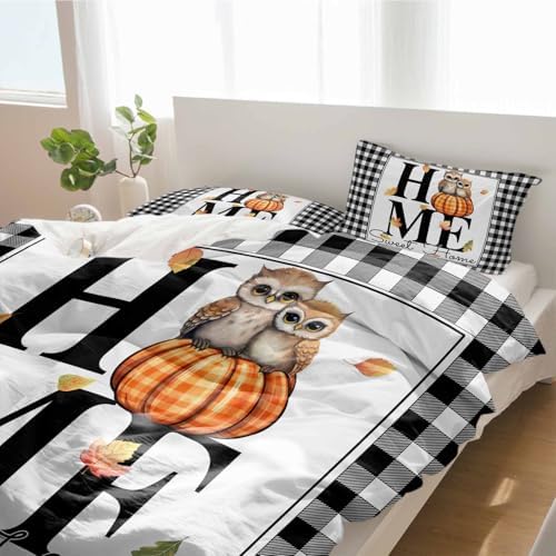Alandar Home Sweet Owl Duvet Cover Set 3 Piece