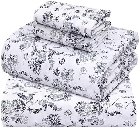 ZOYER 100 Cotton Queen Sheet Set - Cooling Percale 16 Deep Pockets 4 Piece