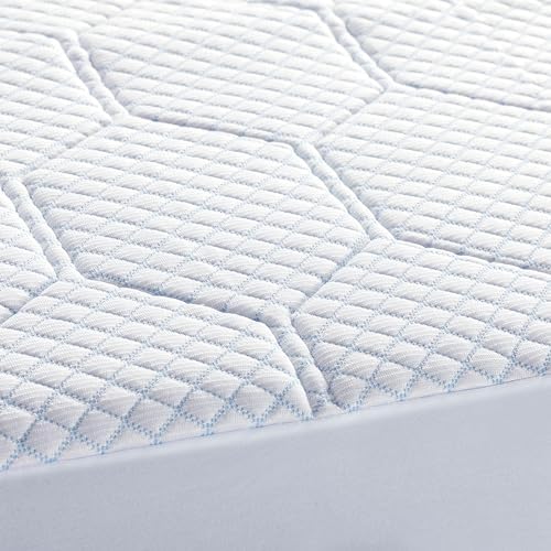 Vibe Cooling Quilted Memory Foam Mattress Pad Queen