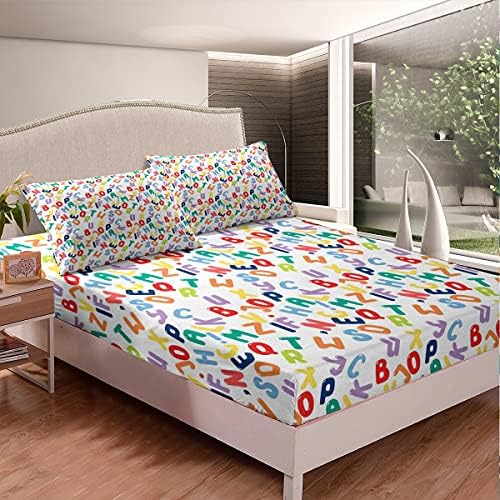 Feelyou 3D Alphabet Fitted Sheet Set Twin Size