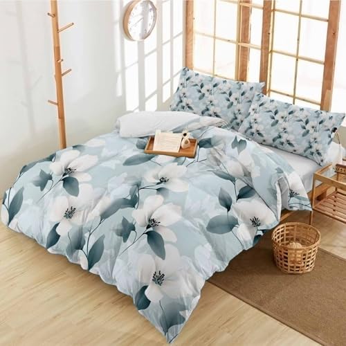 Alandar Home 3 Piece Summer Duvet Cover Set with Pillow Shams