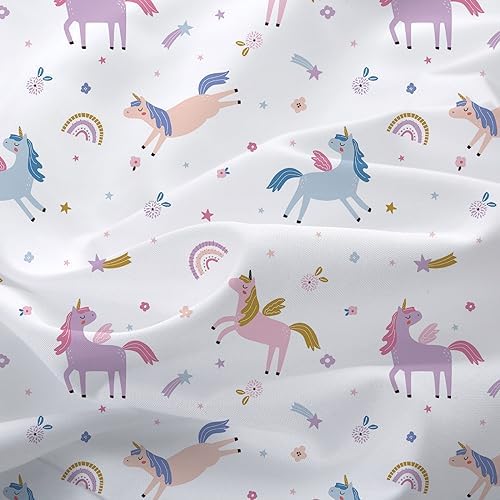 MUSOLEI Unicorn Fitted Sheet Set for Kids