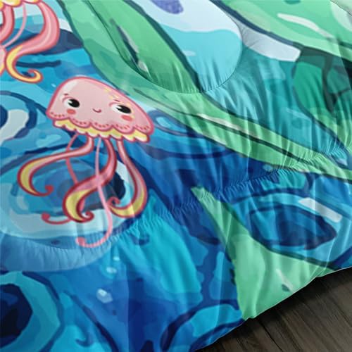 Ocean Themed Dolphin Comforter Set 3pcs Queen Kids 1
