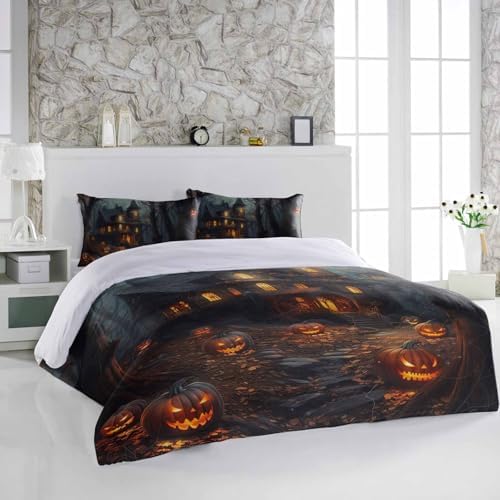 Alandar Home Halloween Duvet Cover Set 3 Piece