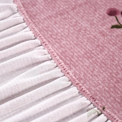 MAG 3Pcs Pink Twin Flannel Bedding Set