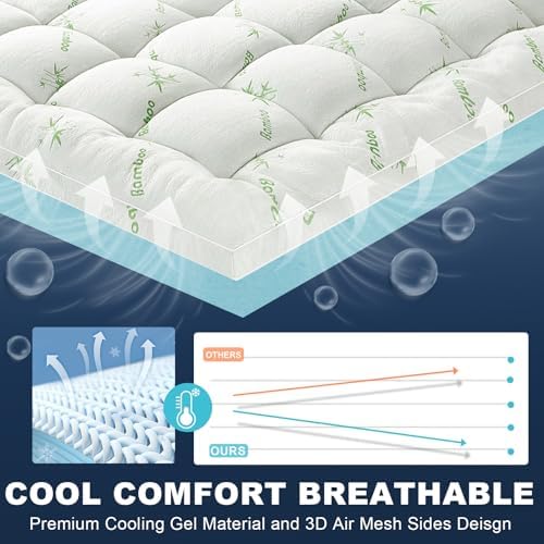 King Mattress Topper Dual Layer 4 Inch Comfort