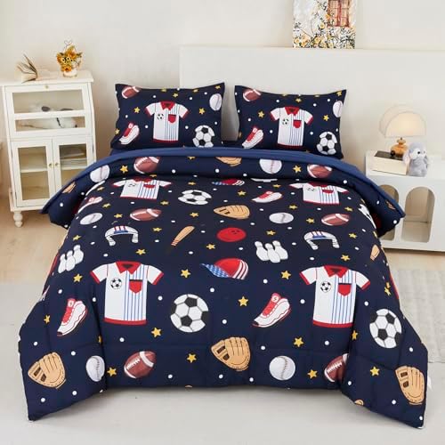 ZSYAYAHA Boys Queen Comforter Set 5 Pieces