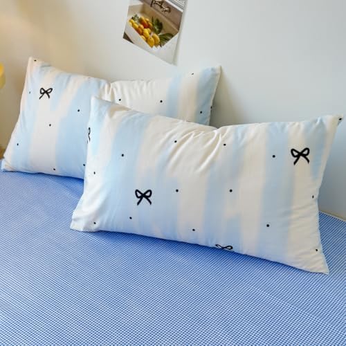 LIWHENHAO Bowknot Duvet Cover Set Twin