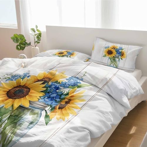 Alandar Home 3 Piece Summer Farm Floral Bedding Set