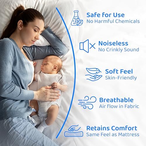 CushTello 100 Waterproof Twin XL Mattress Protector - White