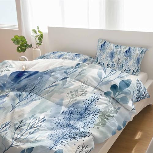 Alandar Home 3 Piece Ombre Blue Bedding Set