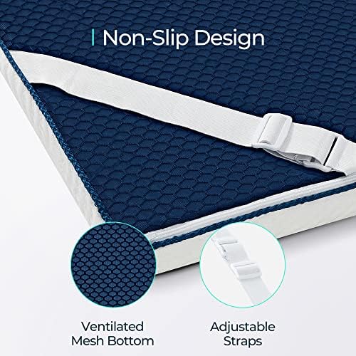 LINSY LIVING 3 Inch Memory Foam Mattress Topper California King 1