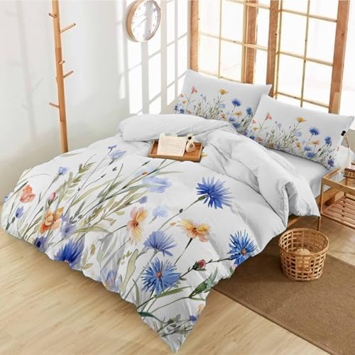 3 Piece Farmhouse Duvet Cover Set with Pillow Shams