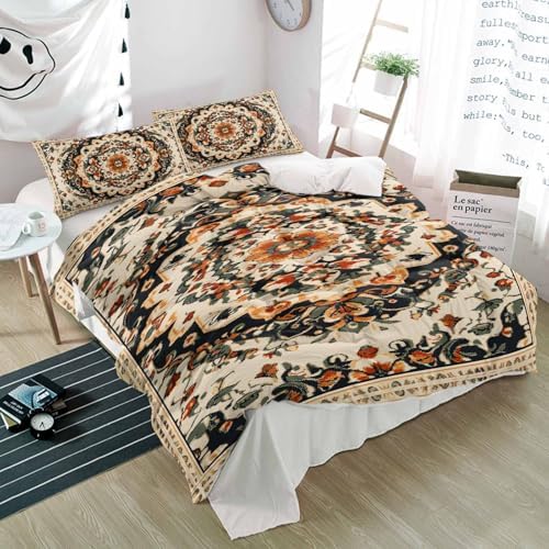 Alandar Home 3 Piece Bedding Set with Abstract Bohemian Pattern