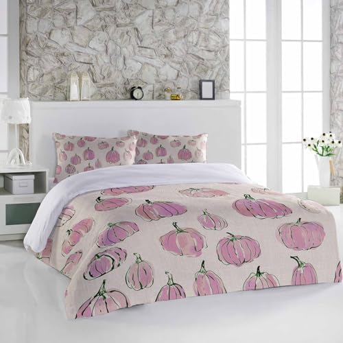 Alandar Home Pink Pumpkin Duvet Cover Set 3 Piece