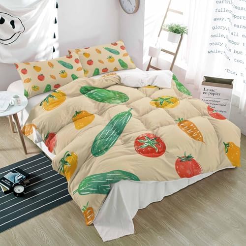 Alandar Home 3 Piece Farm Vegetable Duvet Cover Set 1