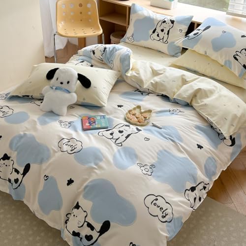 LIWHENHAO Cute Cat Duvet Cover Set Twin Size with Pillowcases