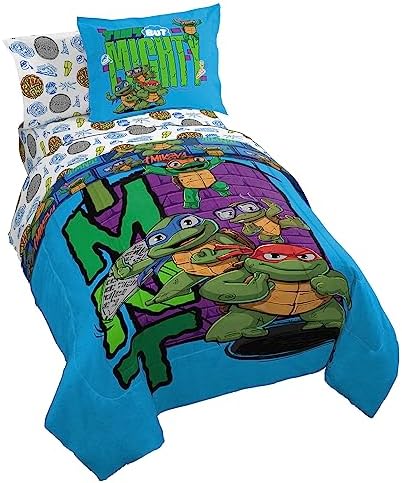 Jay Franco Teenage Mutant Ninja Turtles Twin Comforter Set - 5 Piece Bedding