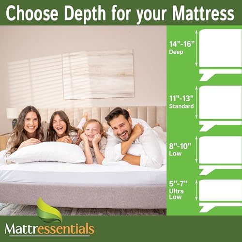 Mattressentials Zippered Twin XL Mattress Encasement - 11-13 Depth Bed Bug Waterproof Hypoallergenic