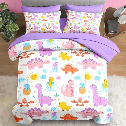 Pamnest Comforter Set Full Size Dinosaur 7 Pcs Bedding