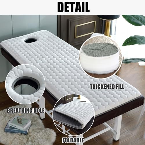 Memory Foam Massage Table Mattress Topper with Anti-Slip Design