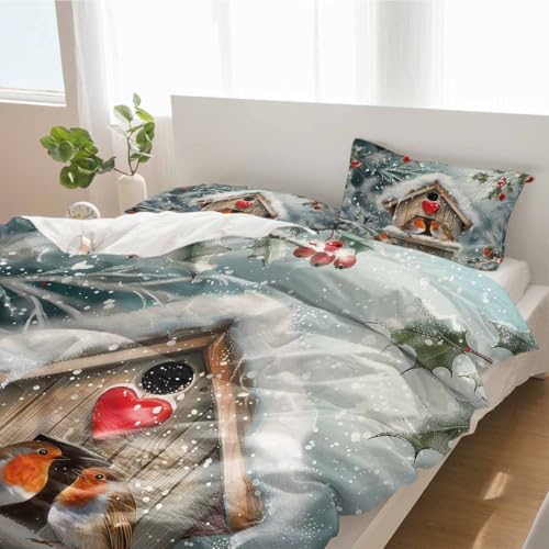 Alandar Home Duvet Cover Set Snowflakes 3 Piece