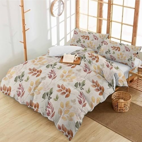 Alandar Home Duvet Cover Set Autumn Leaves 3 Piece