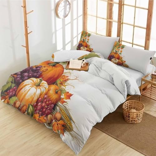 Alandar Home Fall Grape Plant Thanksgiving Duvet Cover Set