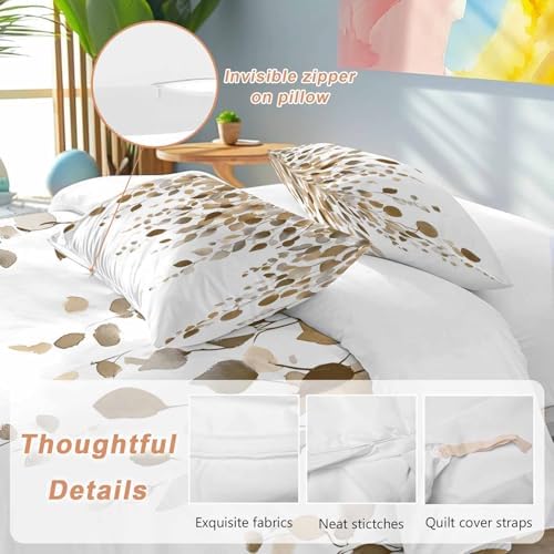 Sabolny Eucalyptus Queen Duvet Cover Set 3 Piece