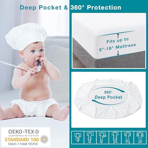 Lunsing Waterproof Queen Mattress Protector 1