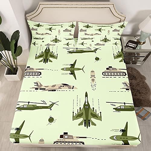 Feelyou 3D Army Helicopter Bedding Set Twin Size