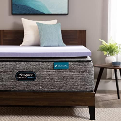 Beautyrest Lavender Aloe Gel Memory Foam Mattress Topper 2 Inch Full
