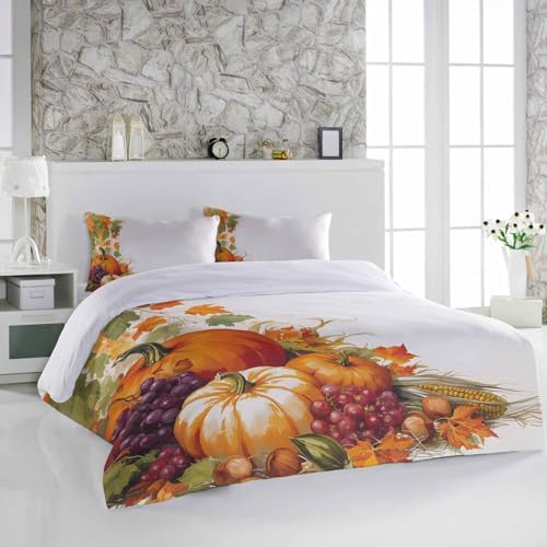Alandar Home Fall Grape Plant Thanksgiving Duvet Cover Set